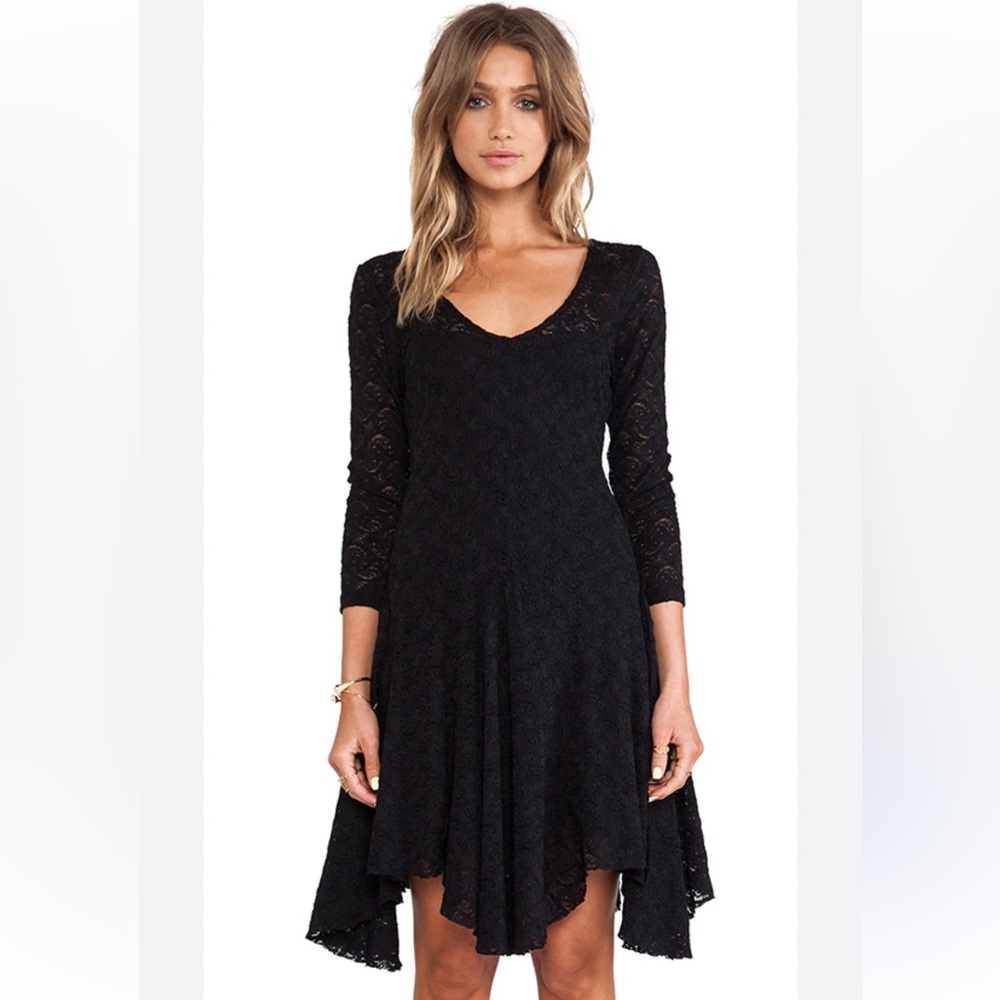 Free People Black Lace Dress